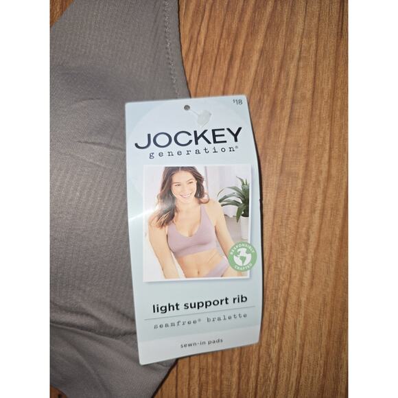 Jockey Bralette Womens Size Large Ribbed Padded 38-40 A B Or C Cup - Picture 3 of 5